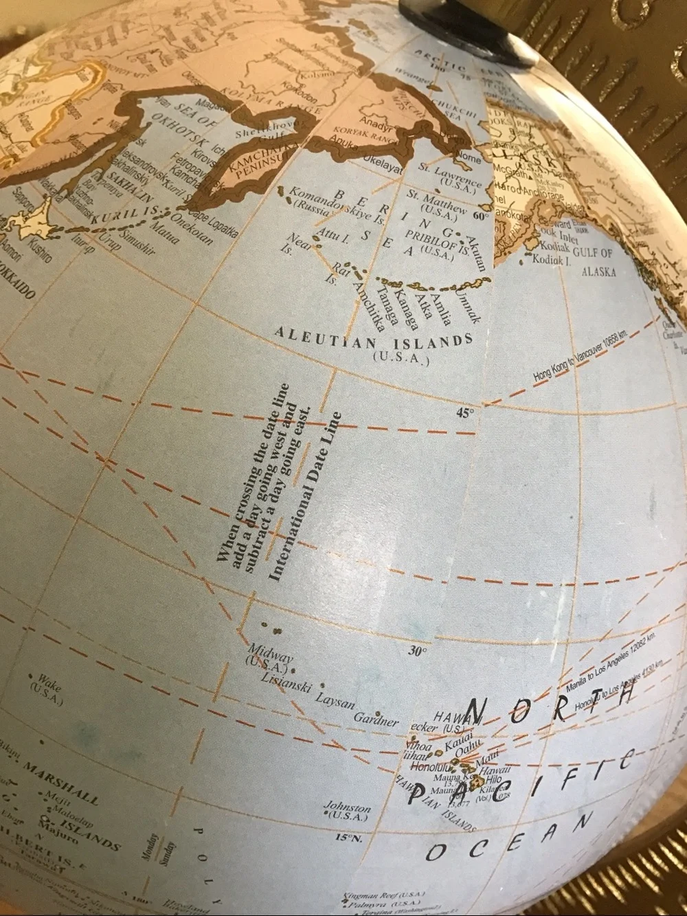 World desktop Globe On Wooden Base from India